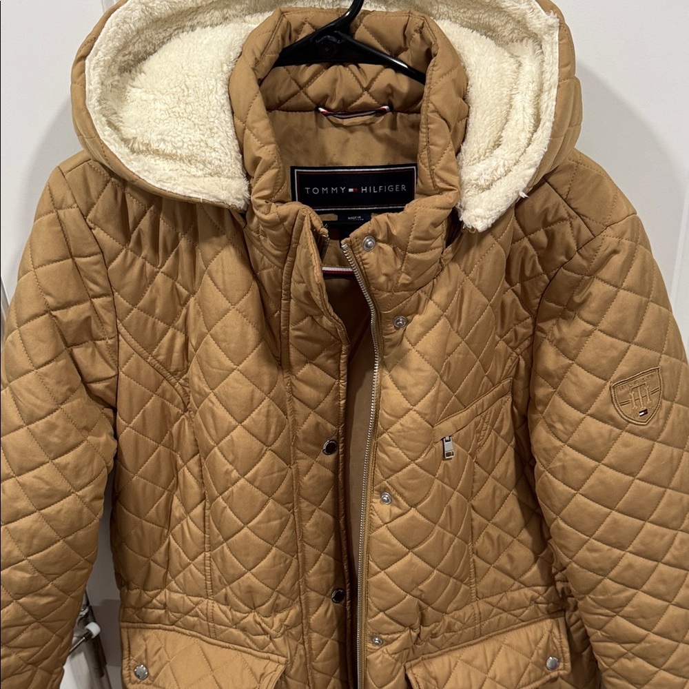 Tommy Hilfiger Women's Brown Quilted Puffer Jacket